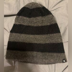 Hurley Charcoal and Black Knit Beanie